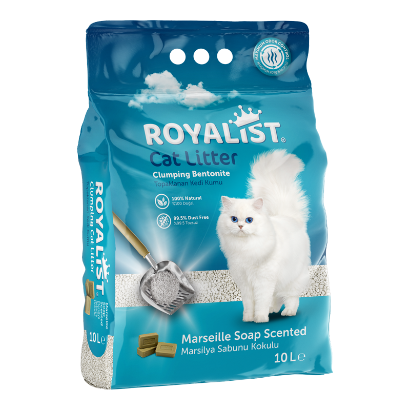 Așternut Nisip pentru Pisici Royalist Bentonita Marseille 5L - Absorbtie Rapida si Controlul Mirosului