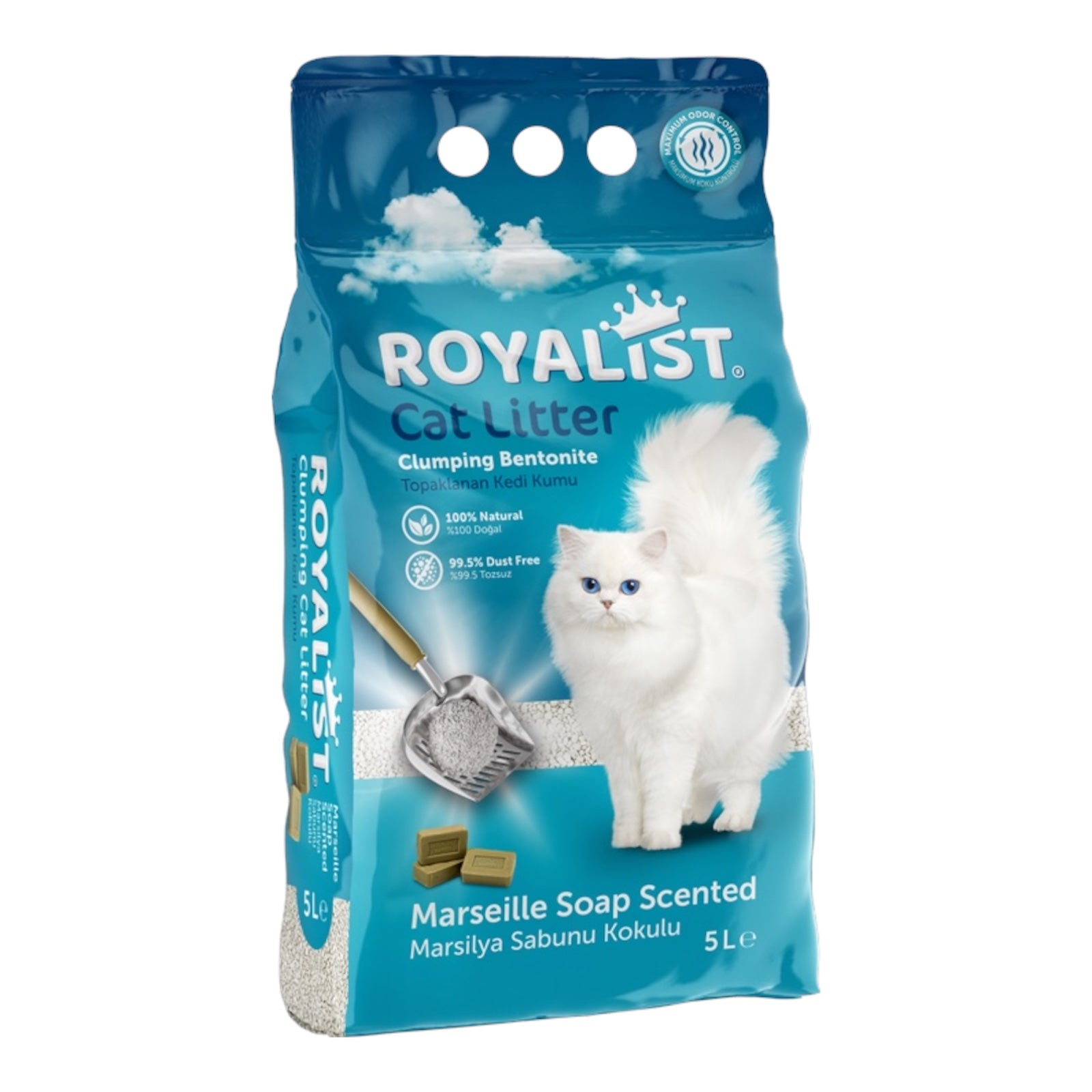 Așternut pentru Pisici Royalist Bentonită Marseille 5L - 4 Bucati Bax