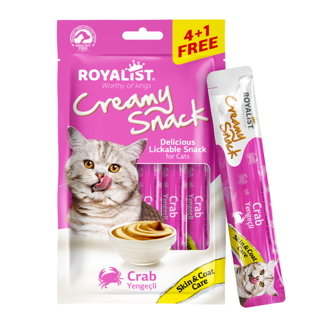 Creamy Snack pentru Pisici Royalist Hairball Control 5x15g - Recompensa Cremosa pentru Controlul Ghemelor de Par