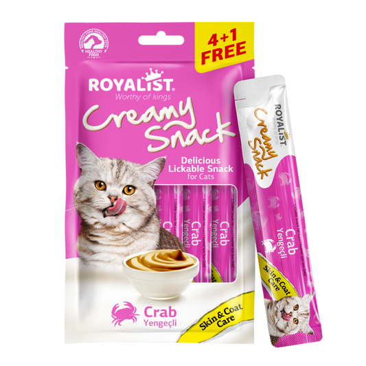 Creamy Snack pentru Pisici Royalist Hairball Control 5x15g - Recompensa Cremosa pentru Controlul Ghemelor de Par