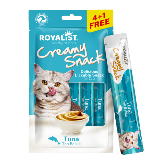 Creamy Snack pentru Pisici Royalist cu Ton 5x15g - Recompensa Cremosa si Gust Delicios