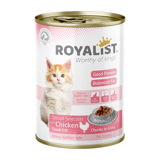 Conserva pentru Pisici Kitten Royalist cu Pui 400g - Hrana Umeda pentru Pui de Pisica