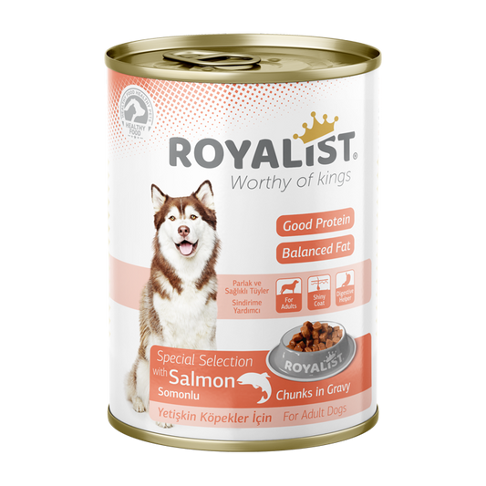 Conserva pentru Caini Royalist cu Somon 400g - Hrana Umeda pentru Alimentatie Zilnica