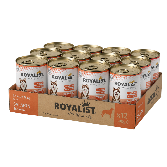 Conservă Royalist cu Somon 400g pentru Câini - 12 Bucăți Bax