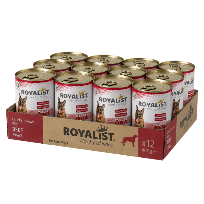 Conservă Royalist cu Vită 400g pentru Câini - 12 Bucăți Bax