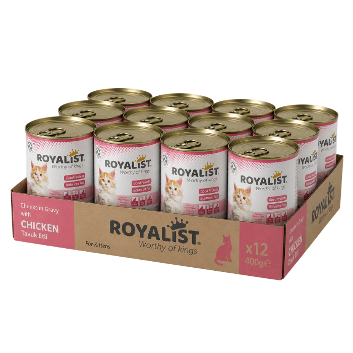 Conservă Royalist Kitten Pui 400g - 12 Bucăți Bax