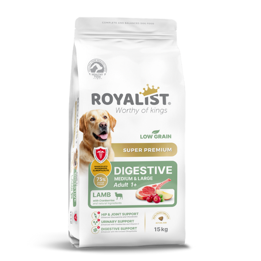 HRANA USCATA, SUPER PREMIUM, ROYALIST, CAINE ADULT, DIGESTIVE MIEL OREZ 15KG