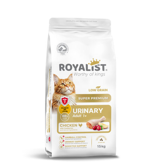 HRANA USCATA, SUPER PREMIUM, ROYALIST, PISICA ADULT, URINARY PUI 15KG