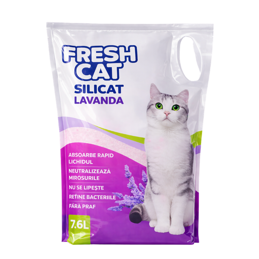 FRESH CAT SILICATE LITTER 7.6L LAVENDER