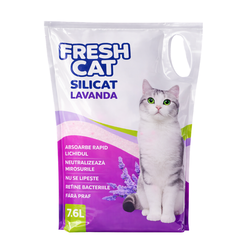 NISIP SILICAT PISICA FRESH CAT 7.6L LAVANDA