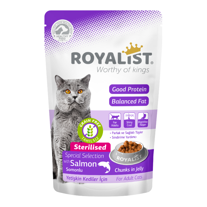 Plic Royalist Sterilizate cu Somon 85g
