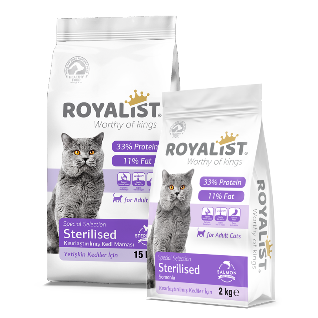 Hrana Uscată pentru Pisici Sterilizate Royalist cu Somon 2Kg