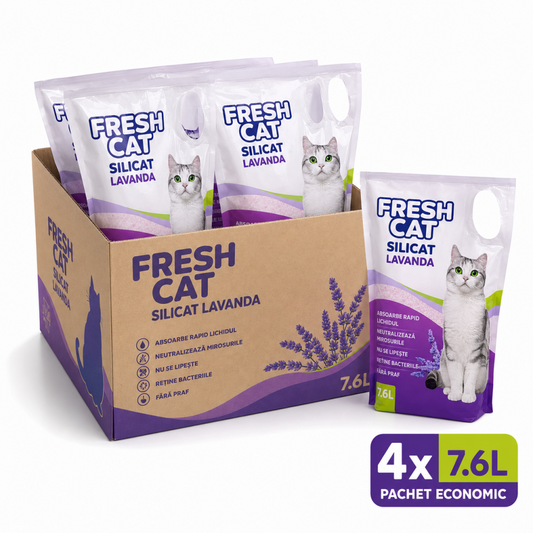 SILICAT FreshCat 7.6L Lavanda - Bax
