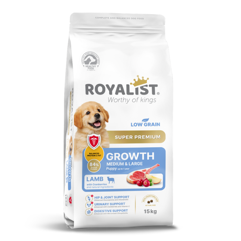Hrana Uscată Royalist Puppy Miel și Orez 15Kg pentru Câini