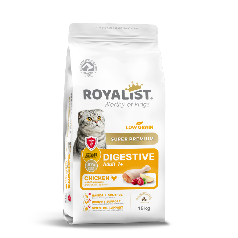 Hrana Uscată Royalist Adult Digestive cu Pui 15Kg pentru Pisici